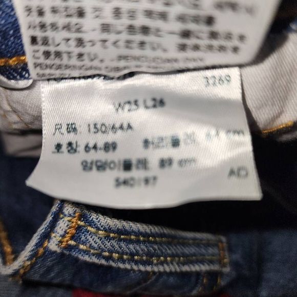 Levi's Womens 501 Embroidered Rose Distressed Button Fly Jeans 25 x 26 - Picture 5 of 5